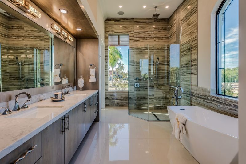 Luxurious Bathroom with Marble Finishes